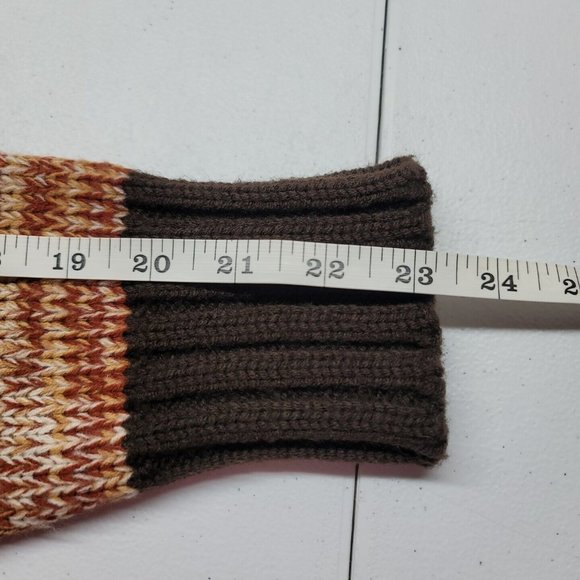 VTG D'Amigo Men's V-Neck Sweater Size Medium Brown Color Block Diamond Pattern - Picture 16 of 16